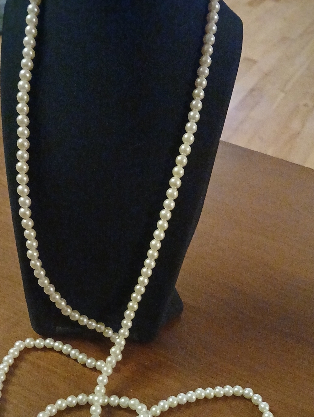 Classic Ivory Faux Pearl Long Necklace - 54" Endless
